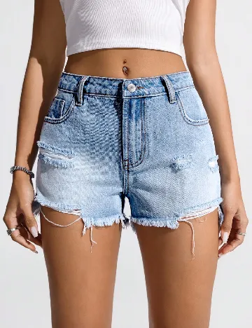 Pantaloni scurti SHEIN, albastru
