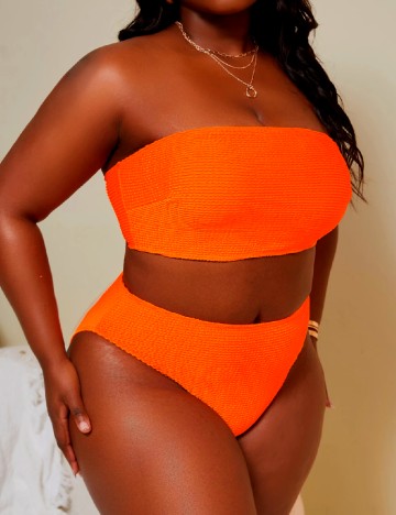 Costum de baie SHEIN CURVE, portocaliu