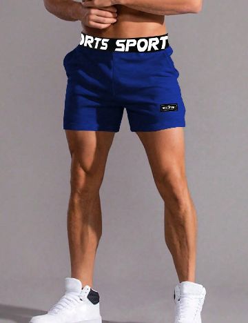 Pantaloni scurti SHEIN, albastru