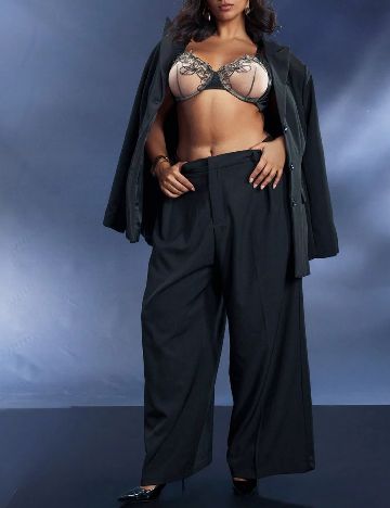 Sutien SHEIN CURVE, negru/crem