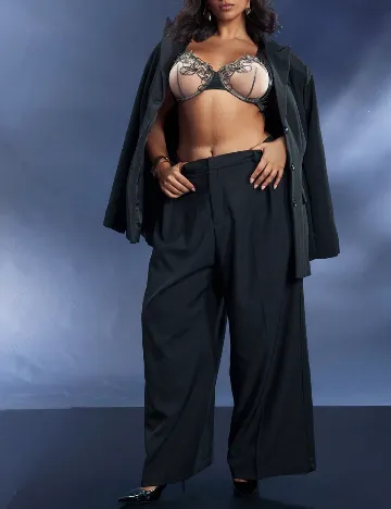 Sutien SHEIN CURVE, negru/crem