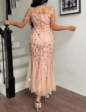 Rochie lunga Dazy, roz
