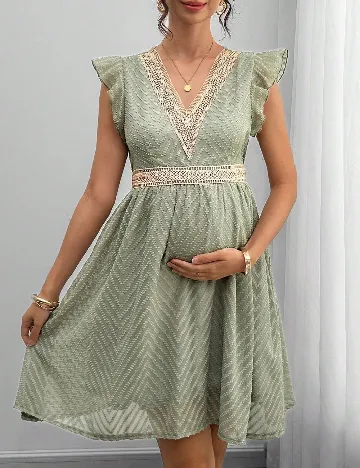 Rochie scurta SHEIN Maternity, verde