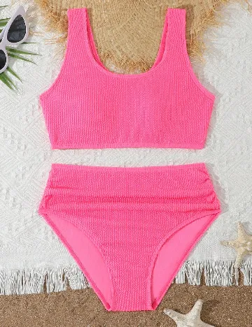 Costum de baie Shein Kids, roz