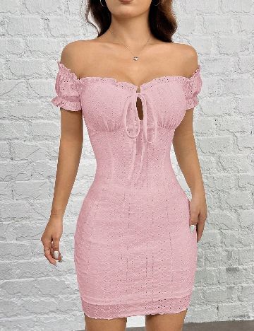 Rochie scurta SHEIN, roz