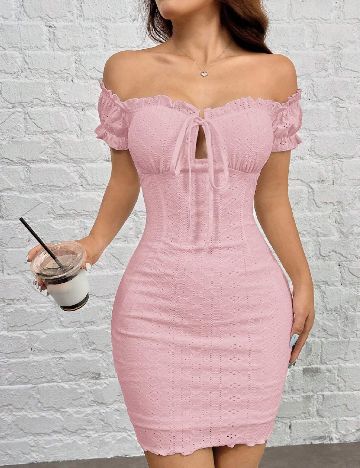 Rochie scurta SHEIN, roz