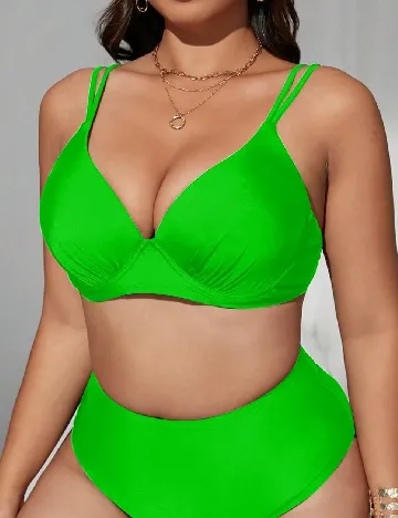 Costum de baie SHEIN CURVE, verde