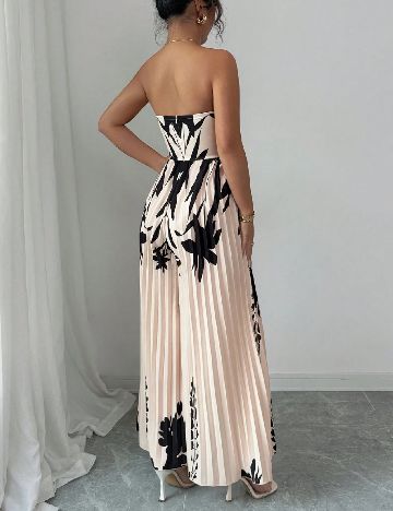 Rochie medie SHEIN, negru/crem
