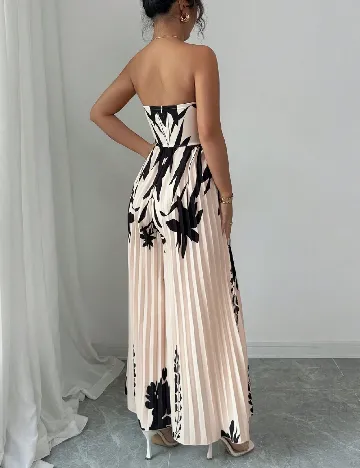 Rochie medie SHEIN, negru/crem