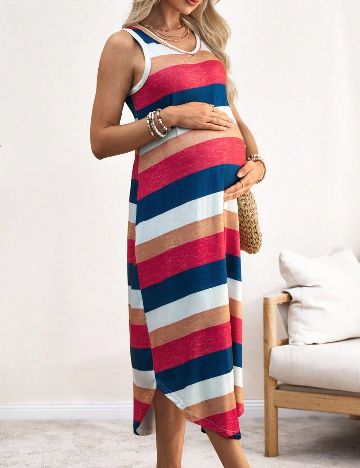 Rochie lunga SHEIN Maternity, mix culori