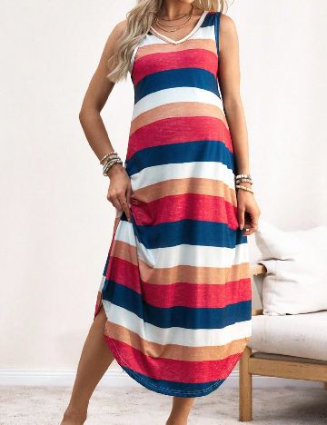 Rochie lunga SHEIN Maternity, mix culori