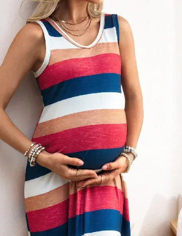 Rochie lunga SHEIN Maternity, mix culori