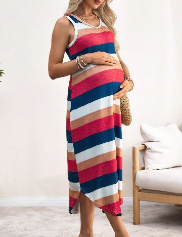 Rochie lunga SHEIN Maternity, mix culori