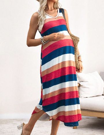 Rochie lunga SHEIN Maternity, mix culori