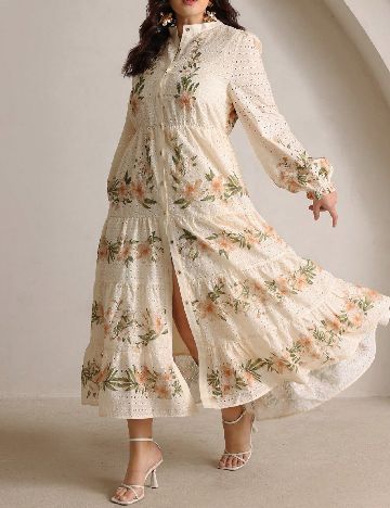 Rochie medie SHEIN CURVE, crem