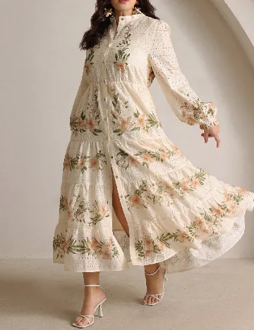 Rochie medie SHEIN CURVE, crem