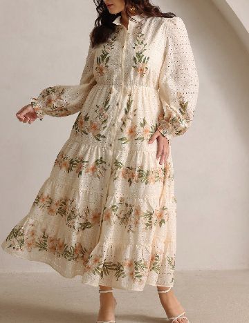 Rochie medie SHEIN CURVE, crem