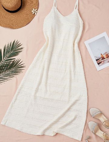 Rochie lunga SHEIN, crem