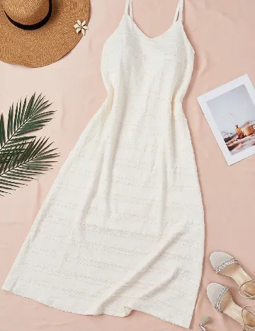 Rochie lunga SHEIN, crem
