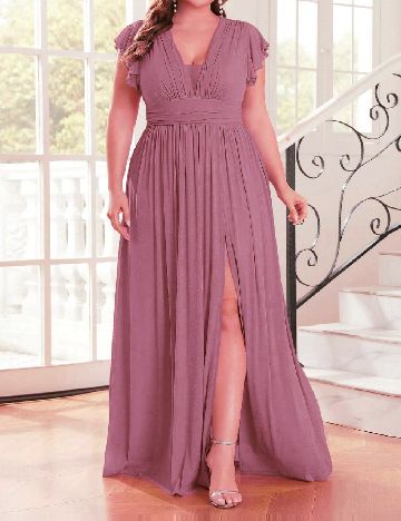Rochie lunga Ever-Pretty Plus Size, mov