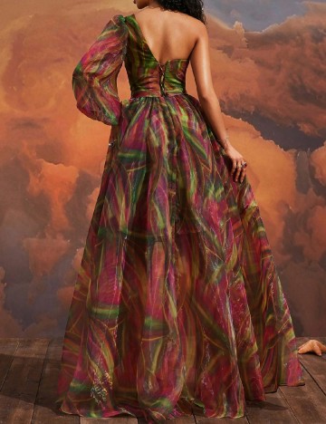 Rochie lunga VIPGIRL, mix culori