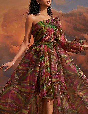 Rochie lunga VIPGIRL, mix culori