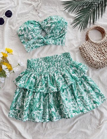 Compleu SHEIN, alb/verde