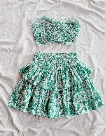 Compleu SHEIN, alb/verde