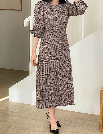 Rochie lunga Dazy, maro