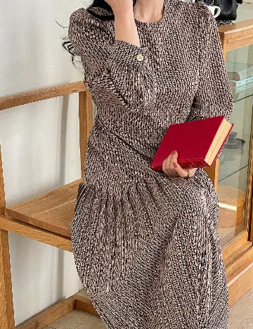 Rochie lunga Dazy, maro