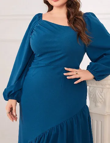 Rochie medie SHEIN CURVE, albastru