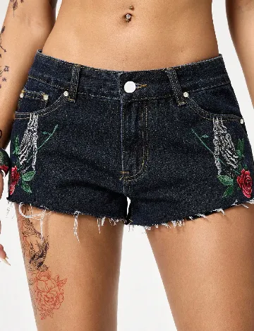 Pantaloni scurti Romwe, bleumarin