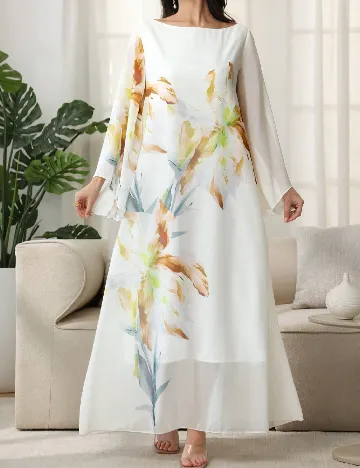 Rochie lunga SHEIN, ecru