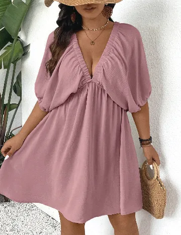 Rochie scurta SHEIN CURVE, roz