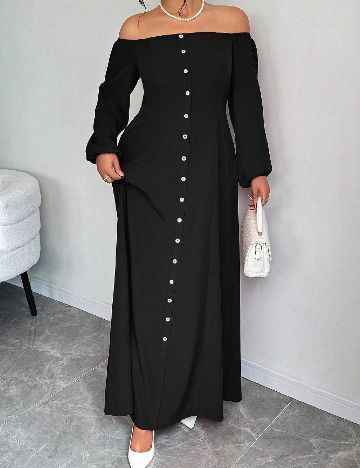 Rochie lunga SHEIN CURVE, negru