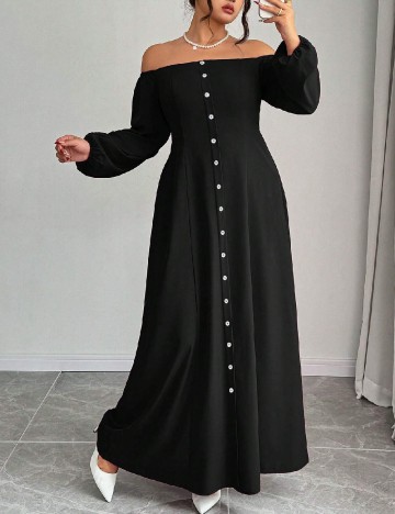 Rochie lunga SHEIN CURVE, negru