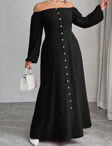 Rochie lunga SHEIN CURVE, negru