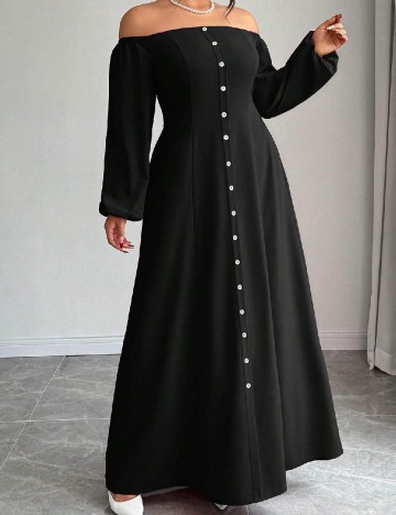 Rochie lunga SHEIN CURVE, negru