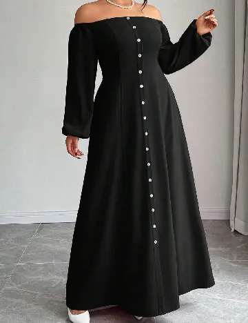 Rochie lunga SHEIN CURVE, negru
