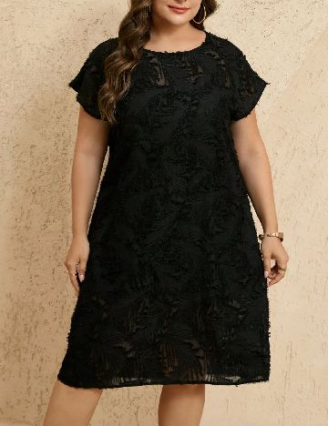 Rochie medie Emery Rose Curve, negru
