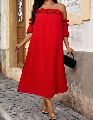 Rochie lunga SHEIN CURVE, rosu
