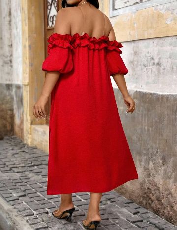 Rochie lunga SHEIN CURVE, rosu