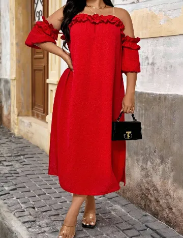 Rochie lunga SHEIN CURVE, rosu
