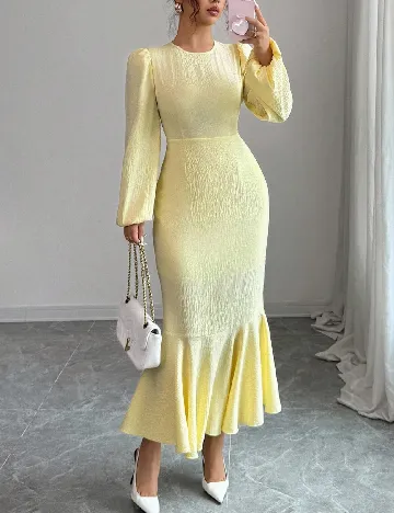 Rochie medie SHEIN, galben