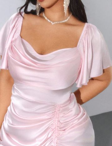 Rochie medie SHEIN CURVE, roz