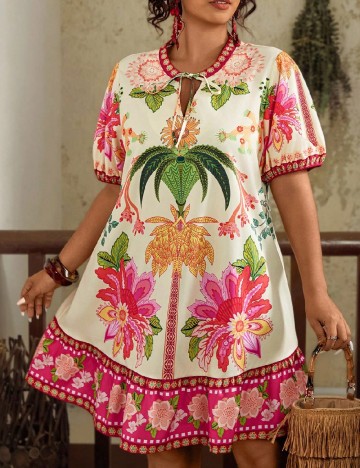 Rochie scurta SHEIN CURVE, mix culori