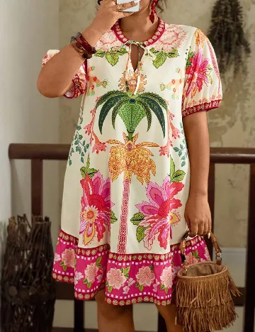 Rochie scurta SHEIN CURVE, mix culori