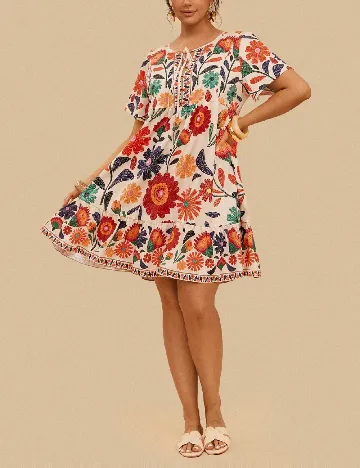Rochie scurta SHEIN CURVE, floral print