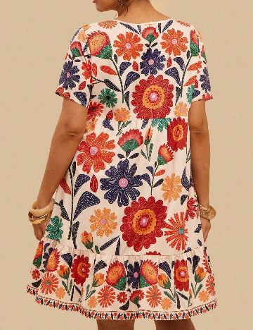 Rochie scurta SHEIN CURVE, floral print