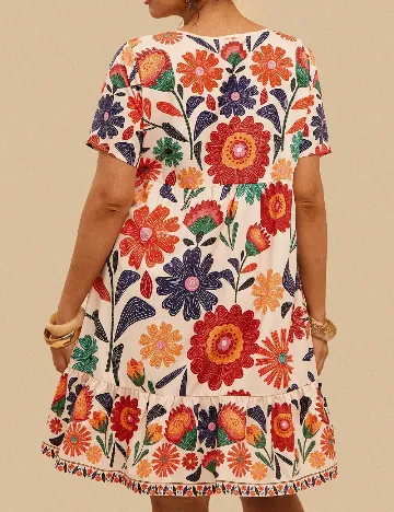 Rochie scurta SHEIN CURVE, floral print